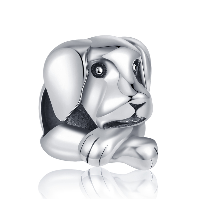 Sterling Silver elephant i love my flower dog paw  Beads Charms Original fit  Bangles &Bangles Women Fashion Jewelry