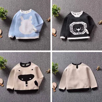 

Autumn Winter Cotton Cartoon Pattern Sweater Tops Baby Children Boys Girls Knitted Outerwear