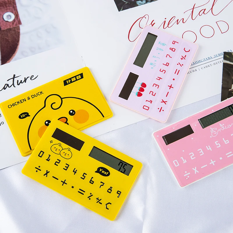 Fashion Portable Cartoon Fruits Animal Mini Card Calculator Stationery Supplies Creative Solar Children Gift | Компьютеры и офис
