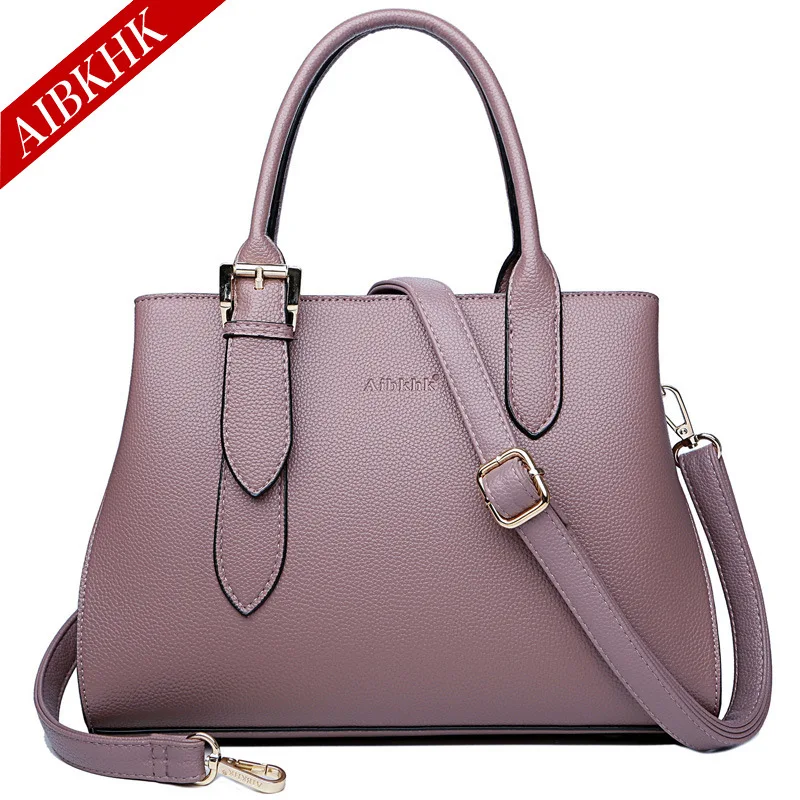 

S9217 New Style European And American Style WOMEN'S Leather Bags Handbag Fashion Shoulder Bag Middle-aged Women's Mommy Bag