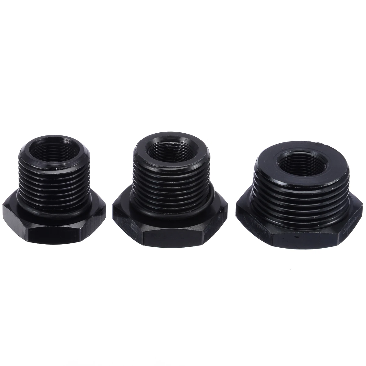 3Pcs/Set Aluminum Car Automotive Oil Filter Threaded Adapter 1/2-28 to 3/4-16 13/16-16 3/4 NPT