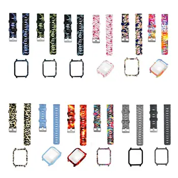 

1Set Soft Silicone Watchband Wrist Strap Hard PC Protective Case Shell Skin Protector for Xiaomi Huami Amazfit Bip Bit Youth