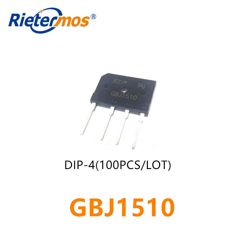 100 шт GBJ1510 15A 1000V DIP-4 Высокое качество | Электроника