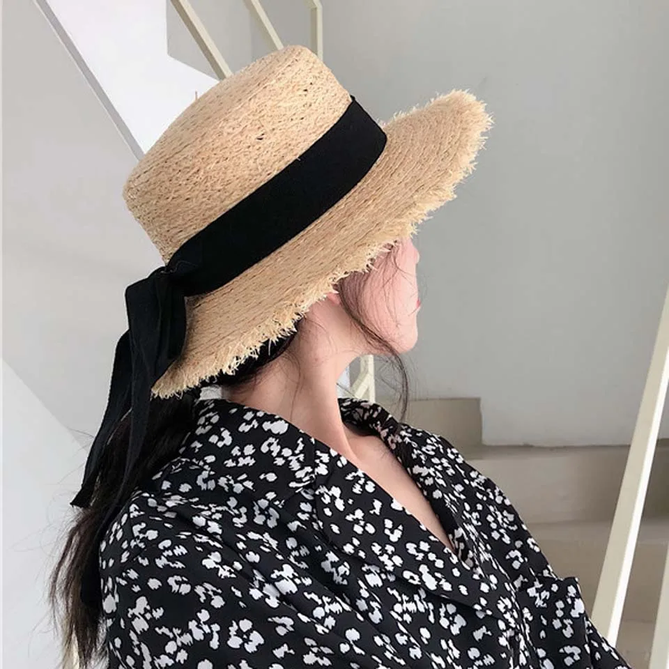 Handmade Weave 100%Raffia Sun Hats For 