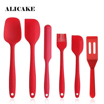 

6Pcs/Set Silicone Cake Spatula Cream Scraper Cooking Tools Brownie Biscuit Shovel Cooking Utensils Chef Shovel Kitchen Gadget