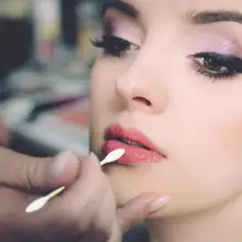 100 шт./кор. женские ватные палочки для макияжа с двойной головкой ватные палочки медицинские деревянные палочки компактные и портативные удобные для переноски