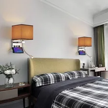 Современный минималистичный настенный светильник американская креативная спальня usb Перезаряжаемый настенный светильник Европейский гостиничный номер прикроватный светильник