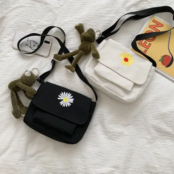 

Women's Bag Japanese-Style All-match Messenger Bag Daisy Harajuku Postman Student Canvas Bag Women