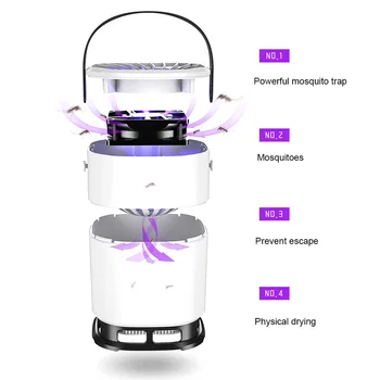 

Photocatalysis Mute Radiationless Insect killer Mosquito killer Mosquito Lamp USB Ultraviolet Flies trap lamp Suitable for baby