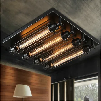 

Ceiling Light 4 Edison Bulb Punk Lamp Vintage Retro Deco Lighting Fixture Loft Iron Industrial Steampunk Metal E27 Kitchen AC