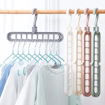 

6Pcs Magic Multi-port Support hangers for Clothes Drying Rack Multifunction Plastic Clothes rack drying hanger Storage Hangers