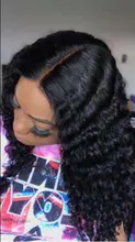 Peluca brasileña de ondas profundas prearrancada, peluca con malla frontal y pelo de bebé, 13x4, para mujeres negras