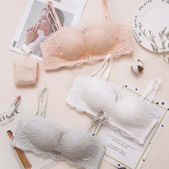 

GUMPRUN Seamless Sexy Lace Bras For Women Wireless Push Up Bra Comfort Breathable Underwear Sexy Lingerie French Style Bralette