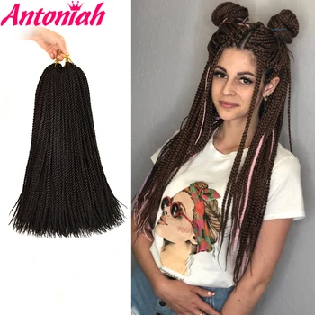 

ANTONIAH 1b Crochet Braids Hair Heat Resistant Synthetic senegalese Braiding Hair Extensions Natural Color 30strands/pack 75g