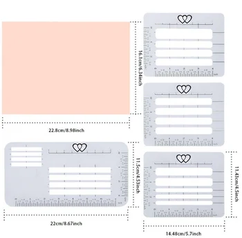 

4Pcs/set Translucent Envelope Templates Addressing Craft Guide Stencil Thank You Card Portable Fits Wide Range Envelope mould