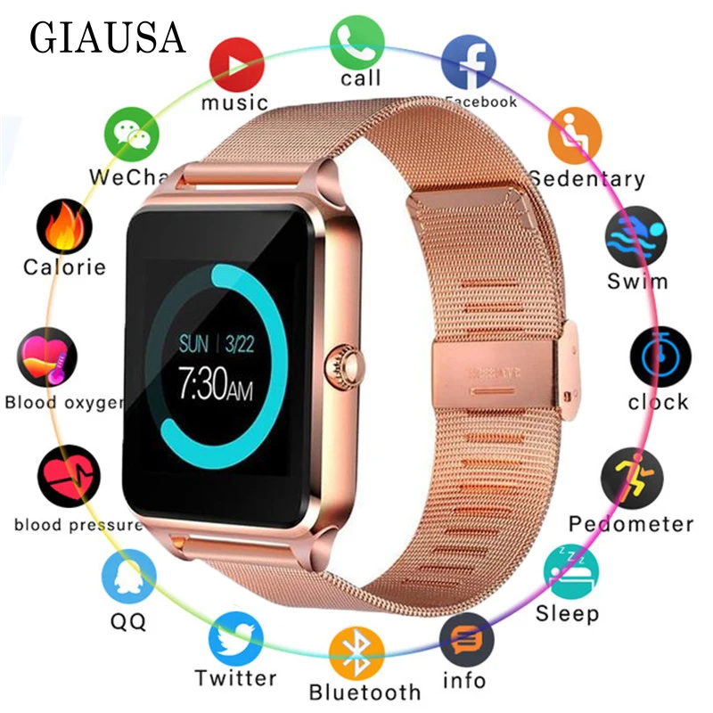 

Smart Watch GT08 Plus Metal Strap Bluetooth Wrist Smartwatch Support Sim TF Card Android&IOS Watch Multi-languages PK S8 Z60