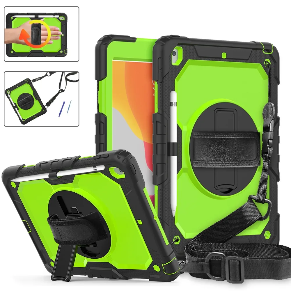 iPad 10,2 чехол для iPad 7го поколения для планшета подставка Fundas Coque карандаш держатель вращающийся ручной ремешок бизнес
