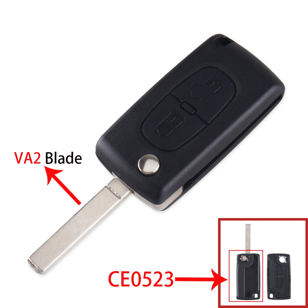Dandkey 2 кнопки для Peugeot 307 408 308 3008 Fob CE0536 CE0523 дистанционный Автомобильный ключ
