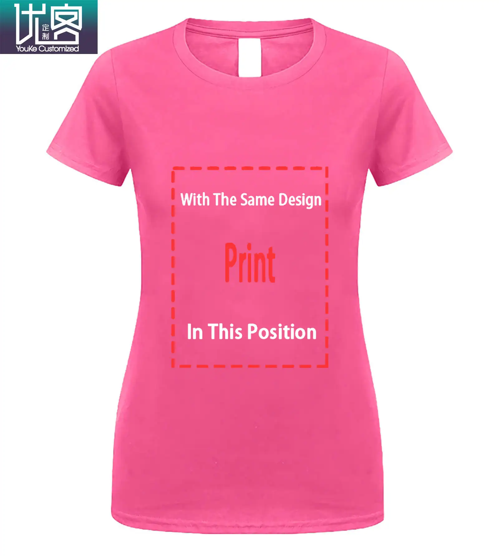 Новая мужская модная рубашка с логотипом john deere,, хлопок, принт на заказ, высокое качество, брендовая футболка унисекс - Цвет: 13women pink