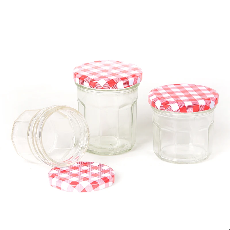 Glass Jars Canning Jars With Red Lids for Jam, Honey, Wedding Favors, Shower Favors, Baby Foods, DIY Magnetic Spice Jars 3