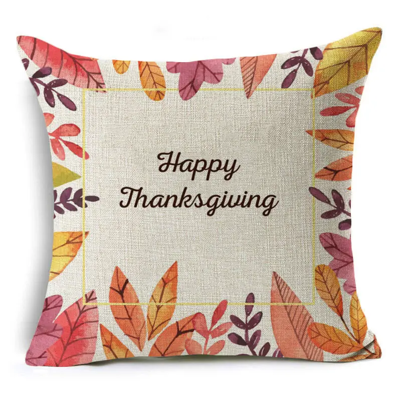 45*45cm Linen Pillowcase Halloween Pillowcase Happy Halloween Funny Series Pillowcase Wedding Party Bedroom - Цвет: Бургундия