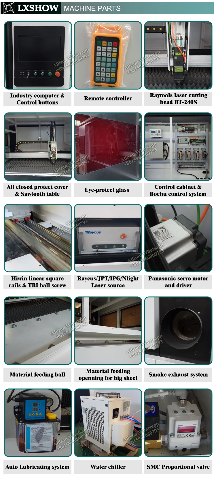 LXSHOW cnc optical fiber laser cutter 3