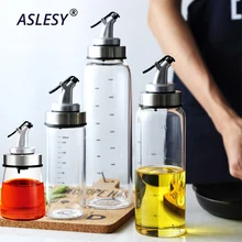 Диспенсер оливкового масла бутылки соус уксус приправа стеклянный контейнер кухня хранения инструменты для приготовления пищи аксессуары с градусной шкалой