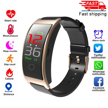 

CK11C Smart Band Monitor Blood Pressure Heart Rate Fitness Tracker Smart Bracelet 0.96 IPS Color Sn for Ios Android