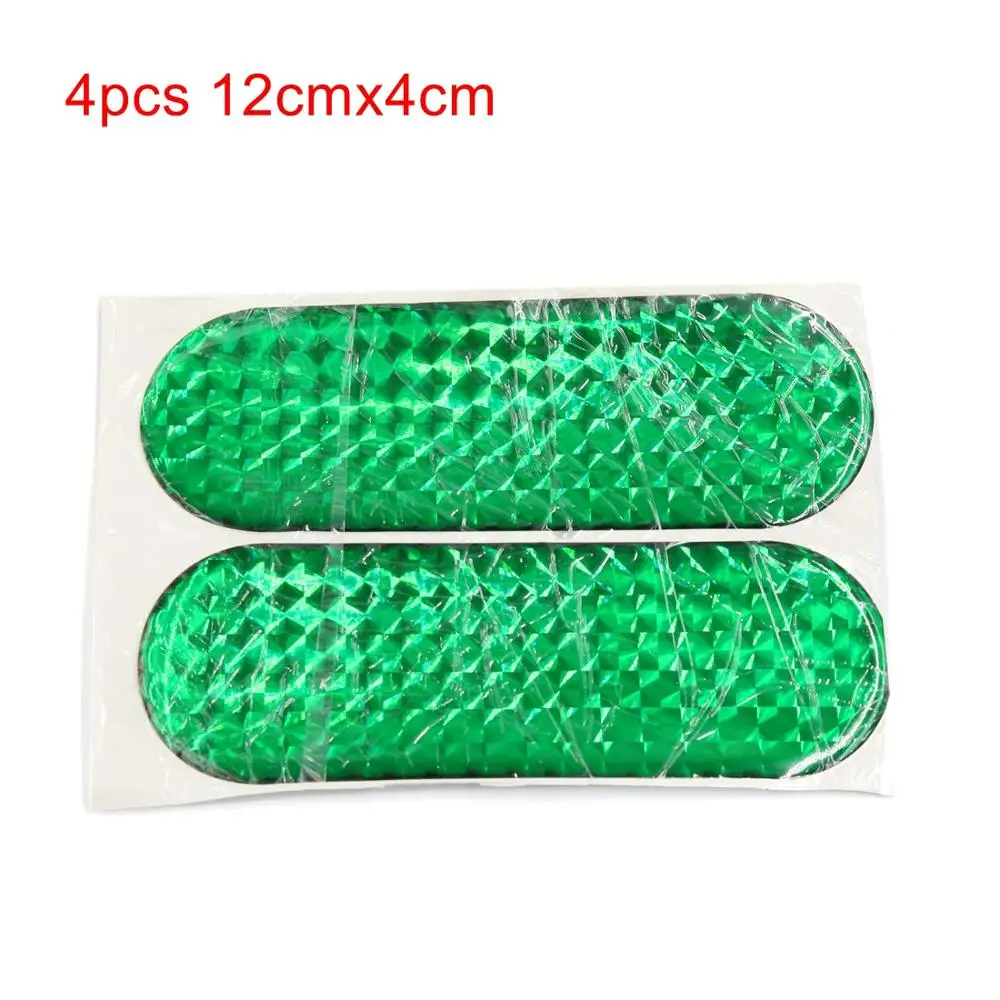 3PCS 145mm x 50mm White Plastic Reflective Warning Plate Tape Stickers for Car