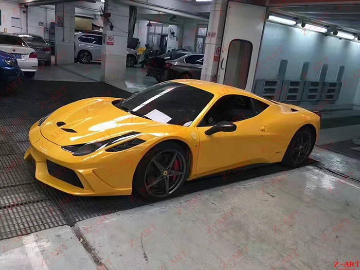 Z-ART SP передний бампер для Ferrari 458 модифицированный Комплект кузова для Ferrari 458 тюнинг тела комплект подтяжек переднего бампера