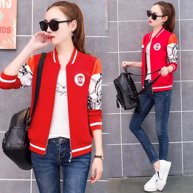 Promo 2019 New Style Spring And Autumn Coat Slim Fit Long Sleeve Casual Jacket Short Coat Women's