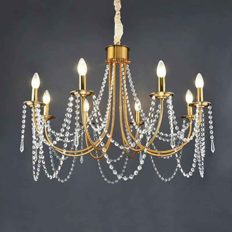 

Luxury Modern Chandelier Iron Crystal LED Chandeliers Ceiling Chandelier Lighting Living Room Kitchen Bedroom Loft Light Fixture