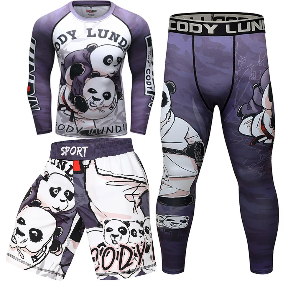 Комплекты MMA Rashguard jiu футболка с надписью jitsu + брюк, боксерские Трикотажные изделия, мужской тренировочный костюм Bjj, Компрессионные Шорты Для MMA, муай тай, одежда для фитнеса и спортзала|Майки для бокса| | АлиЭкспресс