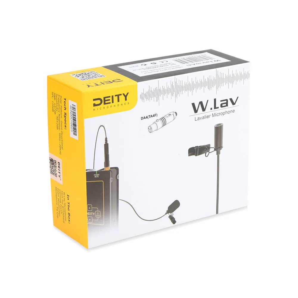 Deity W.Lav(DA4) lavaliers микрофон всенаправленный 83dB Microdot беспроводной Lavalier Mic