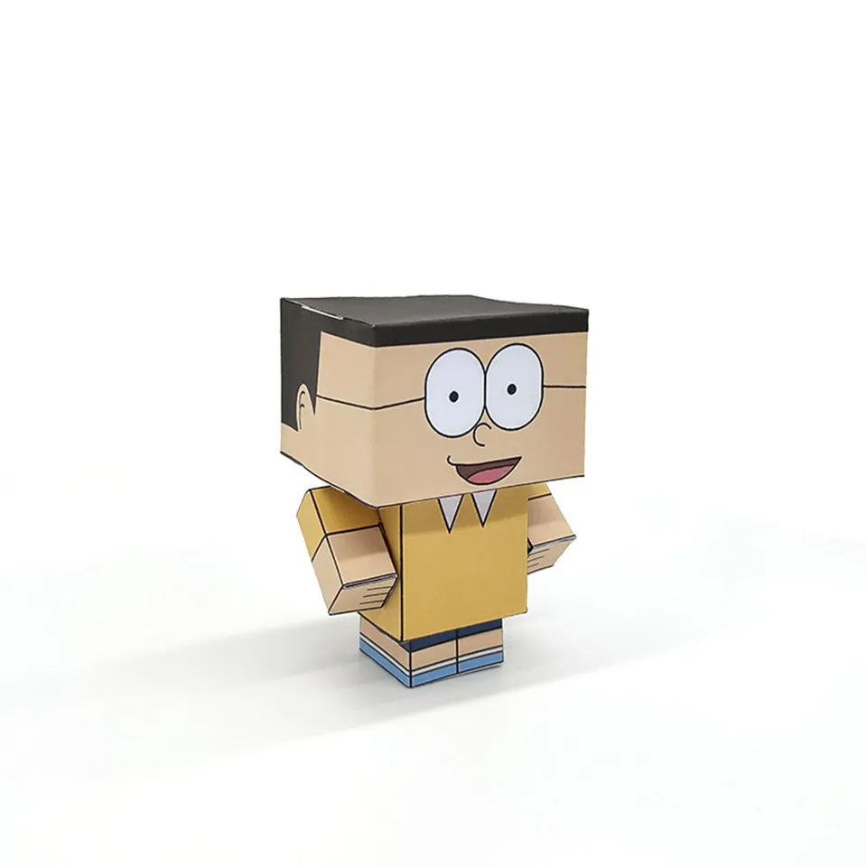 No-glue Doraemon Nobita Nobi Складная резка Милая 3D бумажная модель бумажное ремесло Аниме Фигурка DIY Cubee дети взрослые ремесло игрушки CS-035