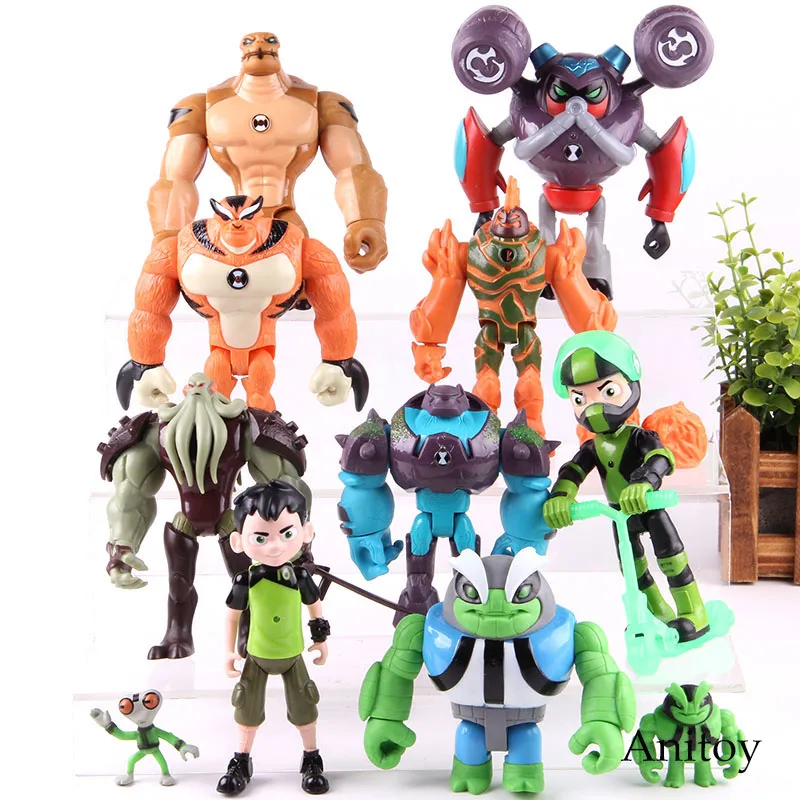 Ben 10 Ben Tennyson серая материя Heatblast Humongousaur Rath Vilgax экшн-фигурка со светом детские игрушки 11 шт./компл