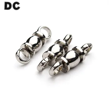 

10pcs/lot Stainless Steel Silver Color Bracelets Necklace Screw Clasps End Beads Hooks Connector Diy Jewelry Making Findings