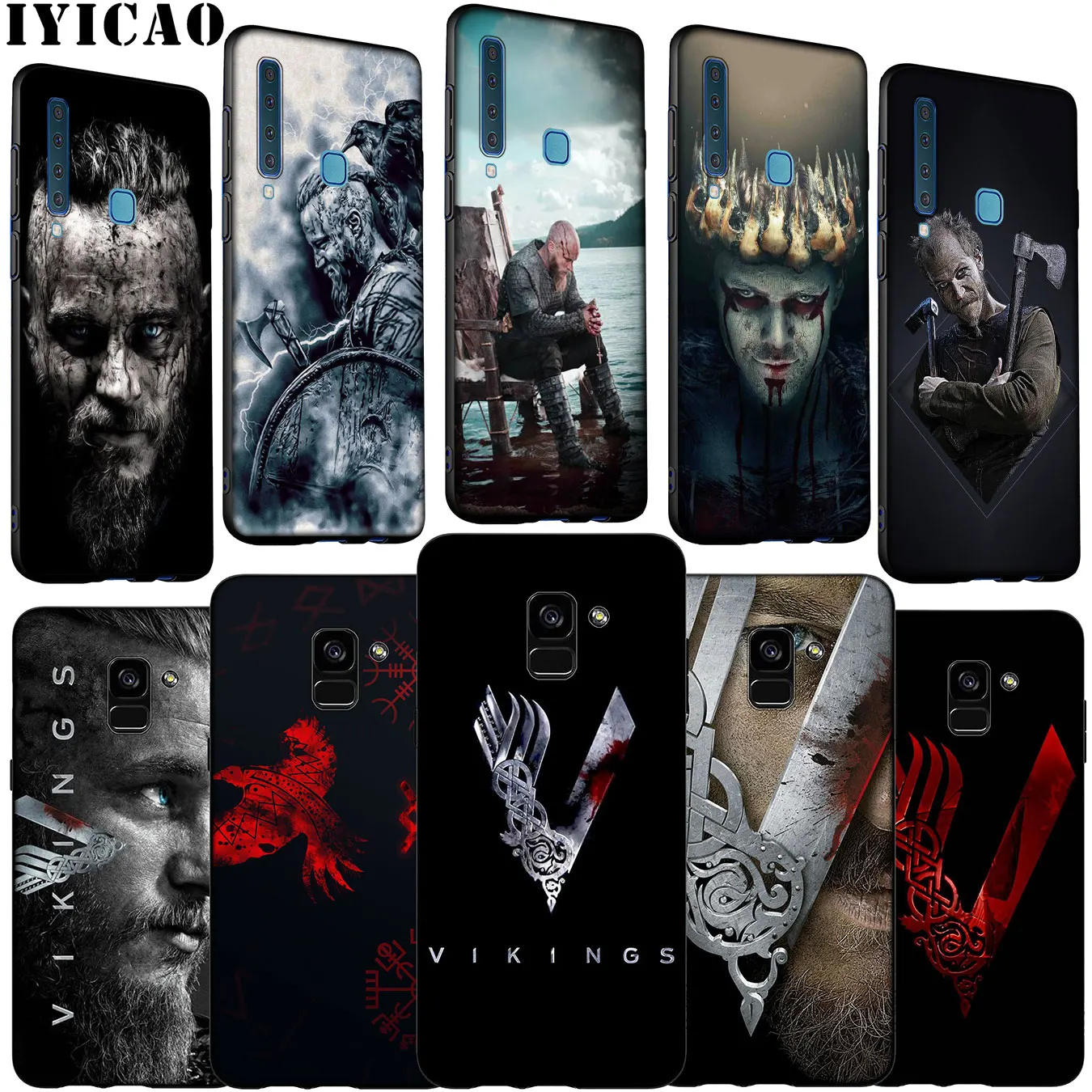 Мягкий силиконовый чехол Vikings Series для Samsung Galaxy A6 A7 A8 A9 2018 A3 A5 2016 2017 Note 9 8 10 Plus |