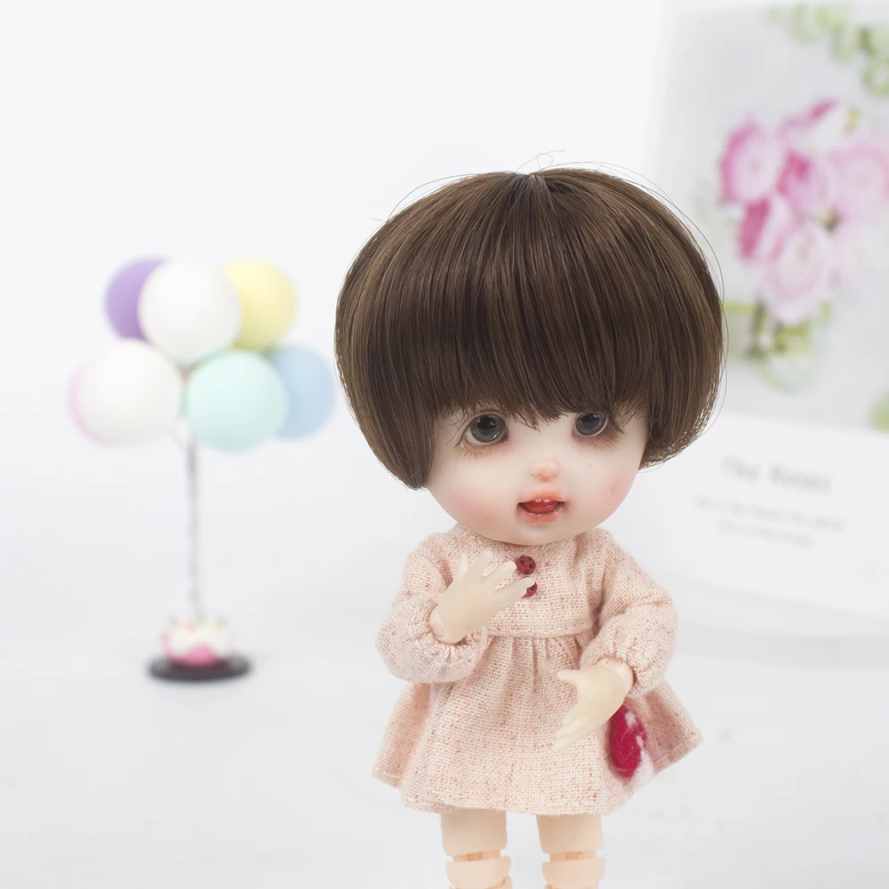 1/12 BJD& Kurhn кукла парик из мягкого волокна волос Боб для детей возрастом от 12 см диаметр кукла
