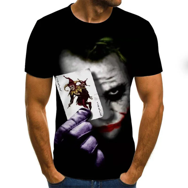 

Clown 3D Printed T Shirt Men 3D Joker Face Printing Male Tshirt Fashion Street Unisex Clown T-shirt Summer Short Sleeve Tops