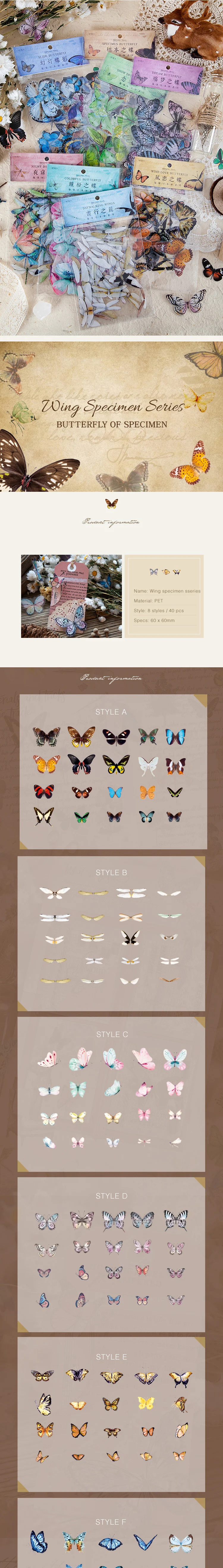 Mr.paper 8 Designs 40Pcs/lot Butterfly Deco Stickers Scrapbooking Toy Plants Deco Album DIY Stationery Stickers Mr.paper 8 Designs 40Pcs/lot Butterfly Deco Stickers Scrapbooking Toy Plants Deco Album DIY Stationery Stickers