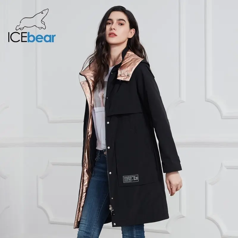 ICEbear 2020 Новое Женское пальто Длинная женская куртка качественная парка модная