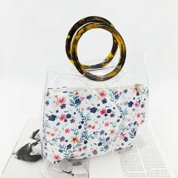 

2020 Summer Acrylic Wrist Ladies Transparent Jelly Bag for Women Pvc Handbag