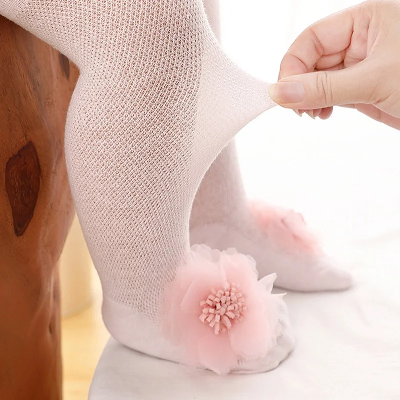 0-4Y Newborn Baby Girl Stocking Cute Lace Flower Baby Girls Pantyhose Infant Kids Pant Toddler Children Stockings