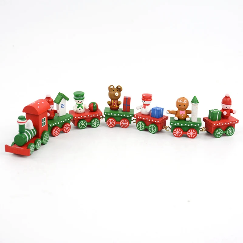 

2019 Mini Christmas Wooden Toys Train Christmas Innovative Gift Kid toys for Children Gifts Diecasts & Toy Vehicles