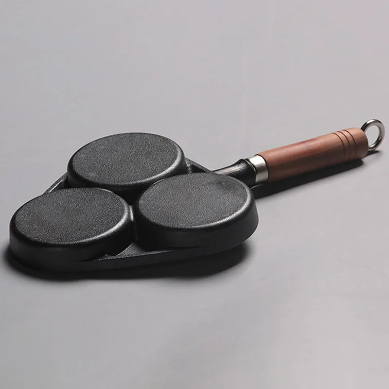 Gietijzeren без покрытия 3в1 компарация Omelet Koekenpan Met Lange Handvat газовая индукция Kookplaat Keuken & Eetkamer Kookgerei