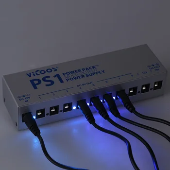 

Hot New PS1 Electric Guitar Effects Power Supply Ten Isolated Output 8 Way 9V & 1 Way 12V & 1 Way 18V Stabilized Voltage