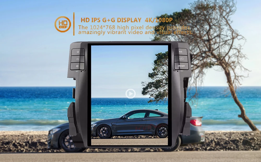 KiriNavi вертикальный экран Tesla style 10,4 ''Android 8,1 автомобильный Радио gps навигатор для Honda civic автомобильный Dvd мультимедийный плеер