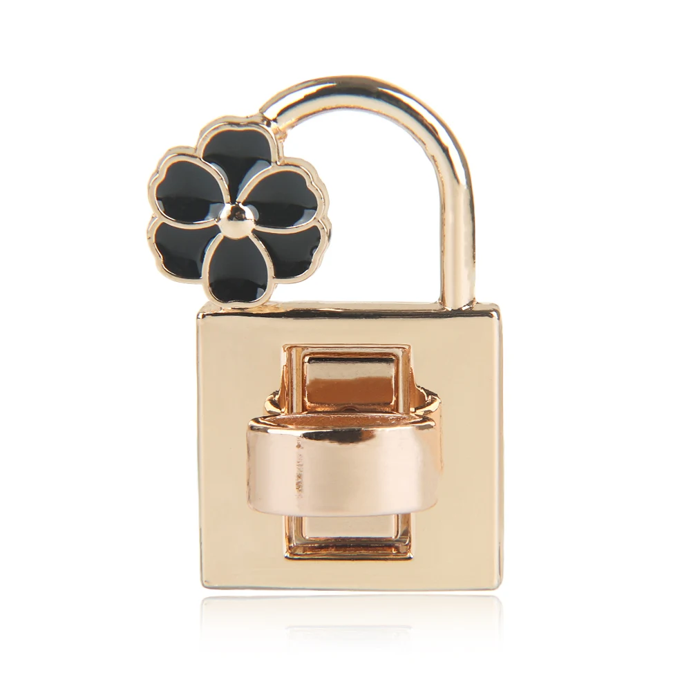 1Pc Metal Clasp Turn Lock Twist Fashion Flower For DIY Handbag Craft Purse Hardware Closure Bag Parts Hardware Accessories