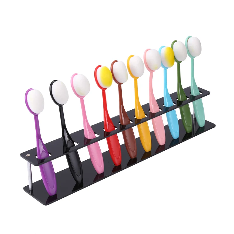 Smooth Blending Brushes 5/10 Holes Brush Holder Rack Drawing Painting Brushes Flat Kit Ink Application Tool for DIY Cards Making